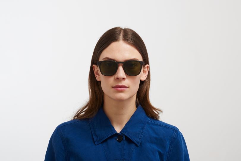 Frame: MD22 Ebony Brown|Lens: Green Solid MYKITA LOVELL 6H866147 Mylon