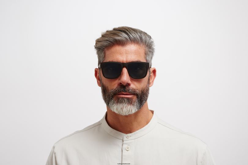 Frame: MD22 Ebony Brown|Lens: Polarized Pro Ocean Blue MYKITA WAVE 6H866155 Mylon