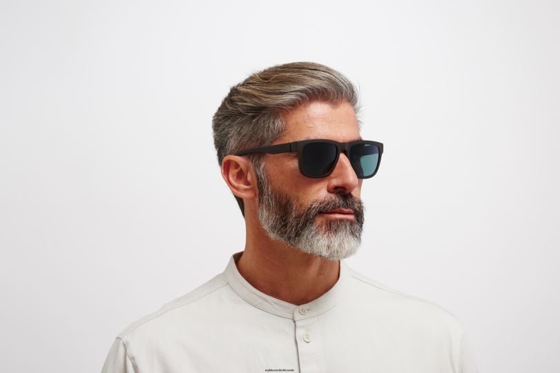 Frame: MD22 Ebony Brown|Lens: Polarized Pro Ocean Blue MYKITA WAVE 6H866155 Mylon