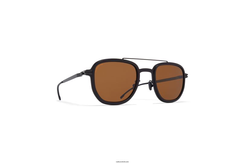 Frame: MH6 Pitch Black/Black|Lens: Polarized Pro Amber Brown MYKITA ALDER 6H86647 Mylon