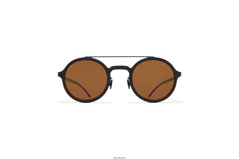 Frame: MH6 Pitch Black/Black|Lens: Polarized Pro Amber Brown MYKITA HEMLOCK 6H86650 Mylon