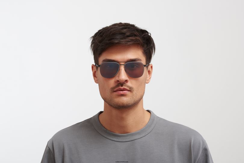 Frame: Black/White|Lens: Polarized Pro HiCon Brown MYKITA CALEB 6H86613 No1