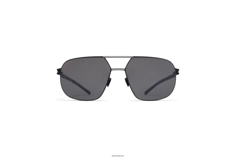 Frame: Black/White|Lens: Polarized Pro Hi-Con Grey MYKITA ANGUS 6H8662 No1
