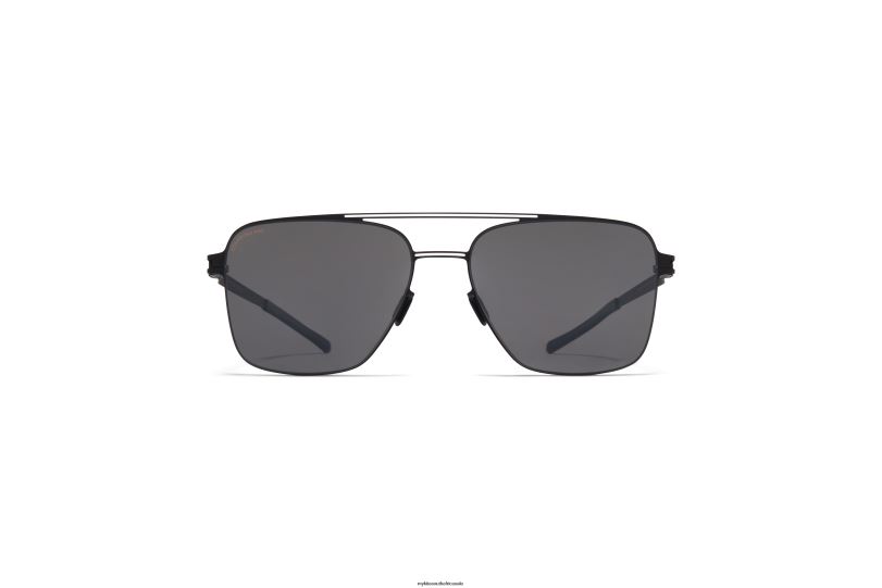 Frame: Black/White|Lens: Polarized Pro Hi-Con Grey MYKITA BERNIE 6H8666 No1