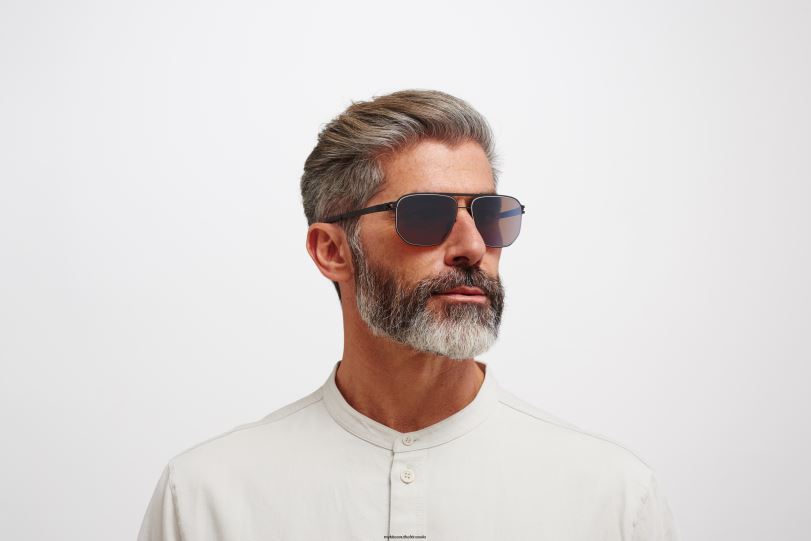 Frame: Black/White|Lens: Polarized Pro Hi-Con Grey MYKITA PERRY 6H86695 No1