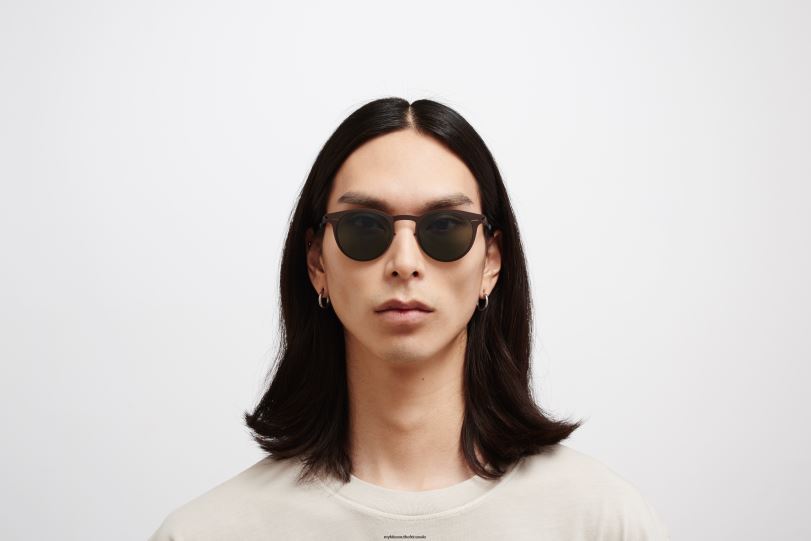 Frame: Dark Brown|Lens: Polarized Pro Green 15 MYKITA RILEY 6H866191 No1