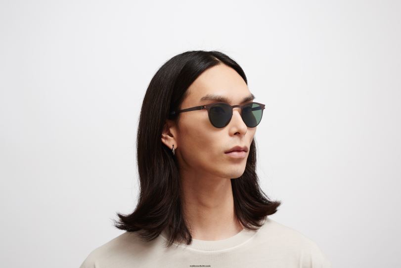 Frame: Dark Brown|Lens: Polarized Pro Green 15 MYKITA RILEY 6H866191 No1