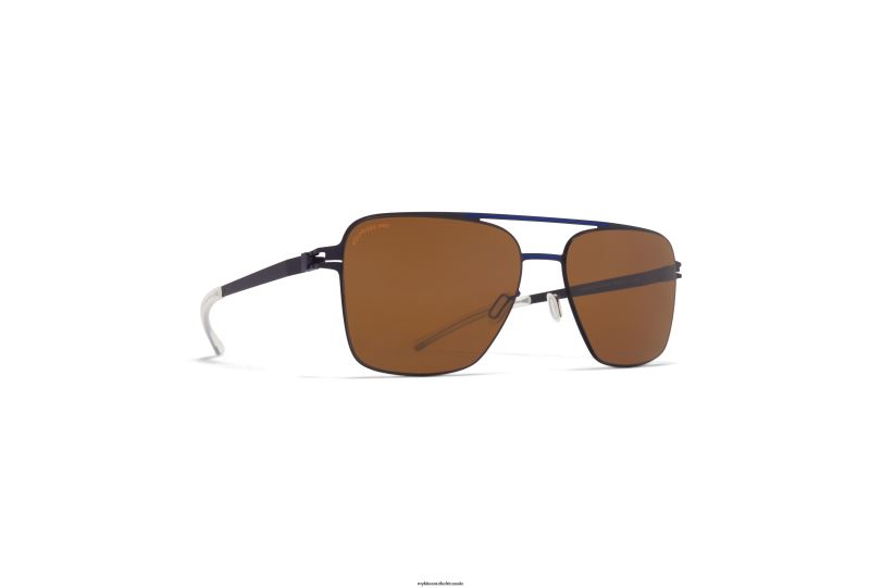 Frame: Indigo/Yale Blue|Lens: PolPro Amber Brown MYKITA BERNIE 6H8665 No1